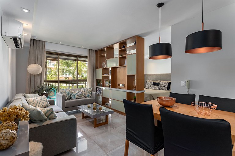 Apt com ar condicionado no Centro de Itaipava