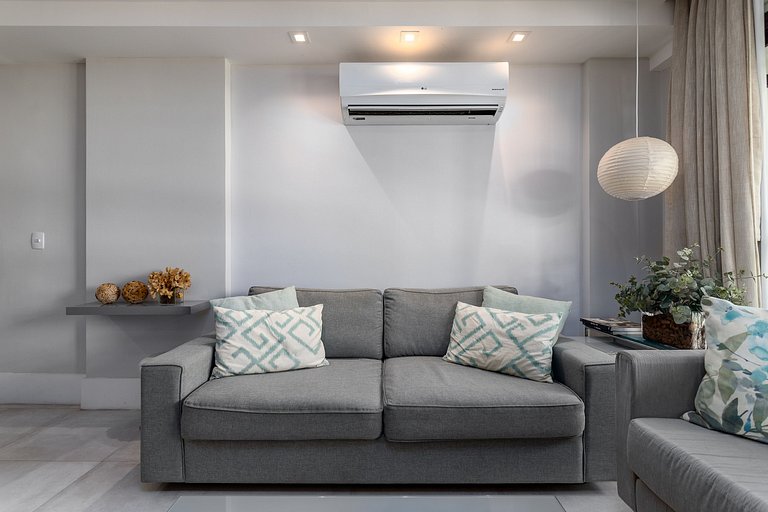 Apt com ar condicionado no Centro de Itaipava