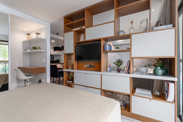 Lindo quarto e sala no coração de Itaipava