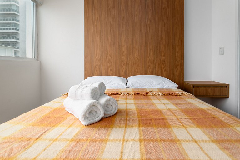 Flat beira-mar em Copacabana com ar condicionado