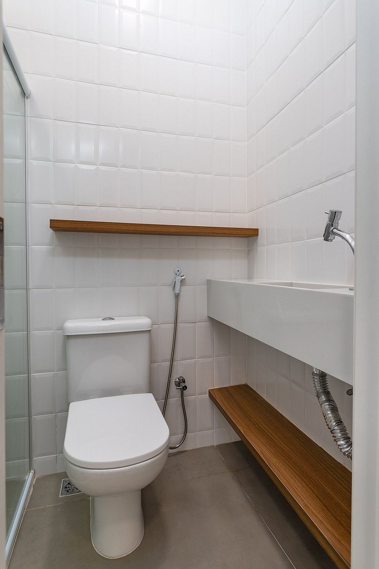 Flat beira-mar em Copacabana com ar condicionado