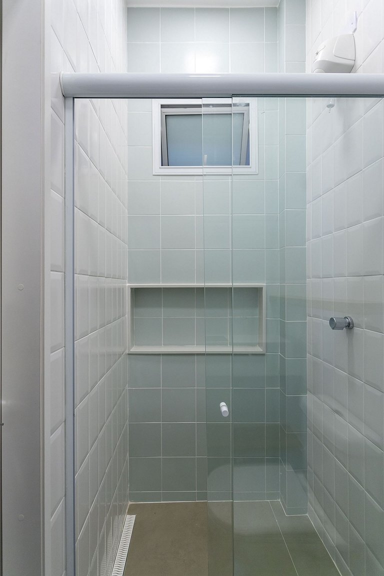 Flat beira-mar em Copacabana com ar condicionado