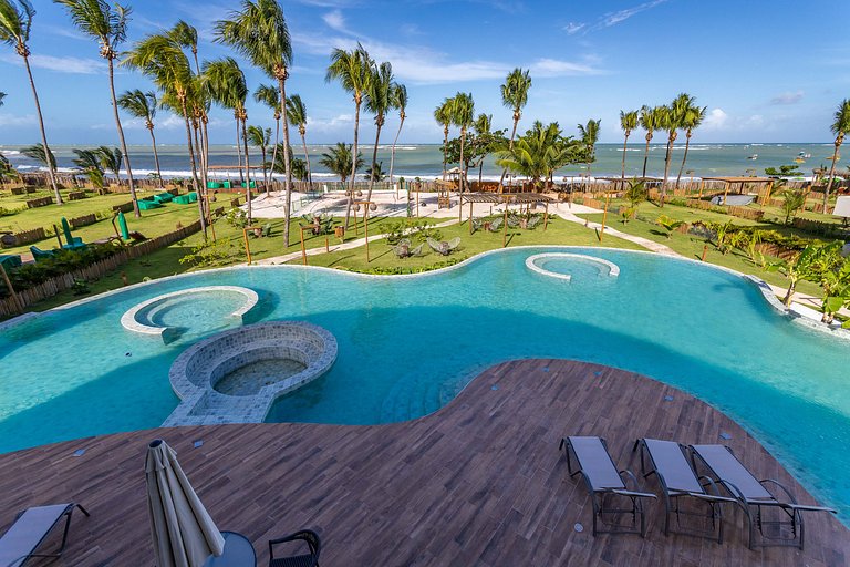 Luxury beachfront house at Praia do Marceneiro in Milagres