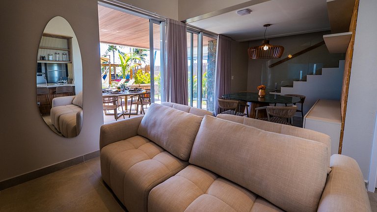 Luxury beachfront house at Praia do Marceneiro in Milagres