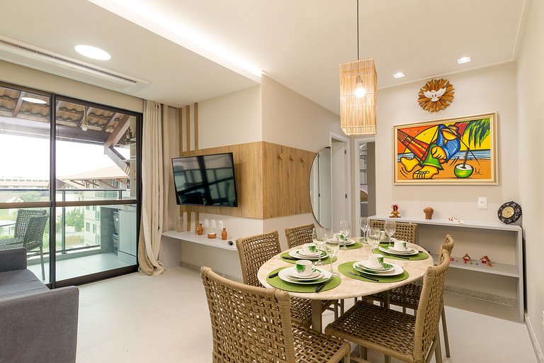 Flat beira-mar no Itah Residence – Muro Alto/PE