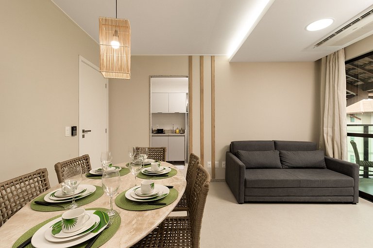 Flat beira-mar no Itah Residence – Muro Alto/PE