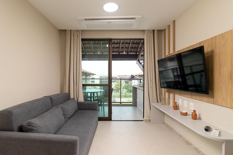 Flat beira-mar no Itah Residence – Muro Alto/PE