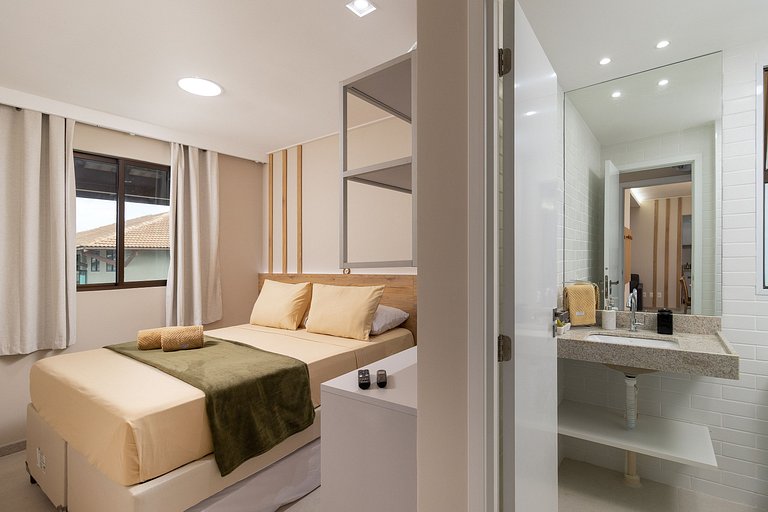 Flat beira-mar no Itah Residence – Muro Alto/PE