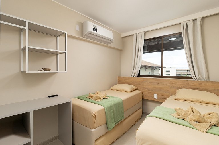 Flat beira-mar no Itah Residence – Muro Alto/PE