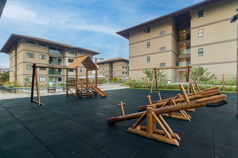 Flat beira-mar no Itah Residence – Muro Alto/PE