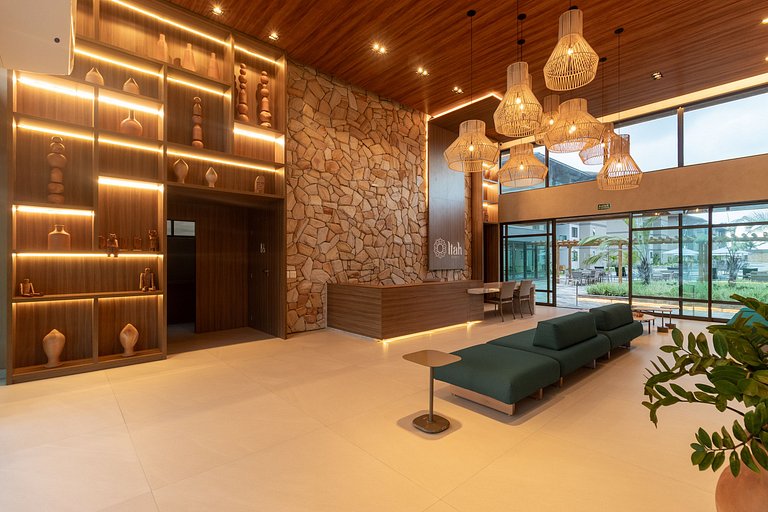 Flat beira-mar no Itah Residence – Muro Alto/PE
