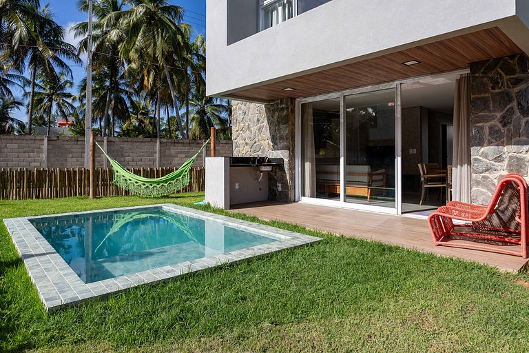 Casa de luxo no condomínio pé na areia na Praia Marceneiro