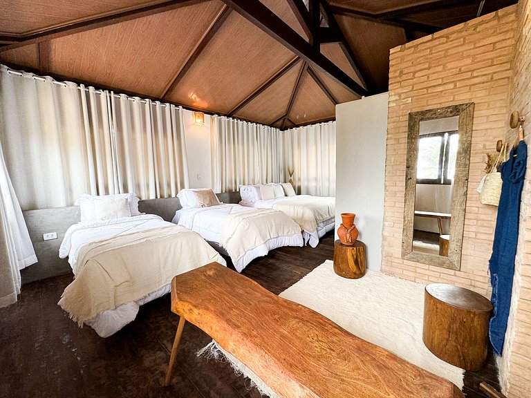 Casa pé-na-areia c/ piscina e serviço incluído Japaratinga
