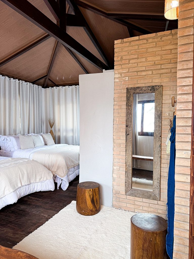Casa pé-na-areia c/ piscina e serviço incluído Japaratinga