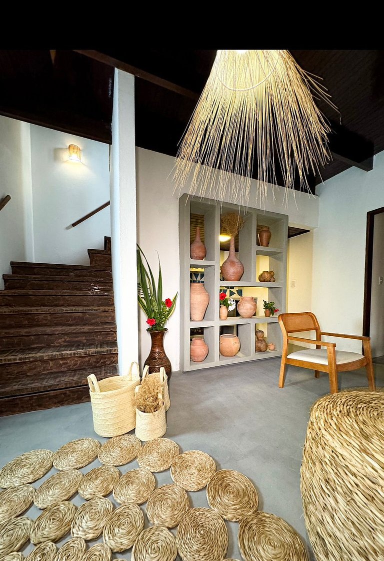 Casa pé-na-areia c/ piscina e churrasqueira em Japaratinga