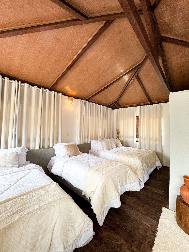 Casa pé-na-areia c/ piscina e churrasqueira em Japaratinga