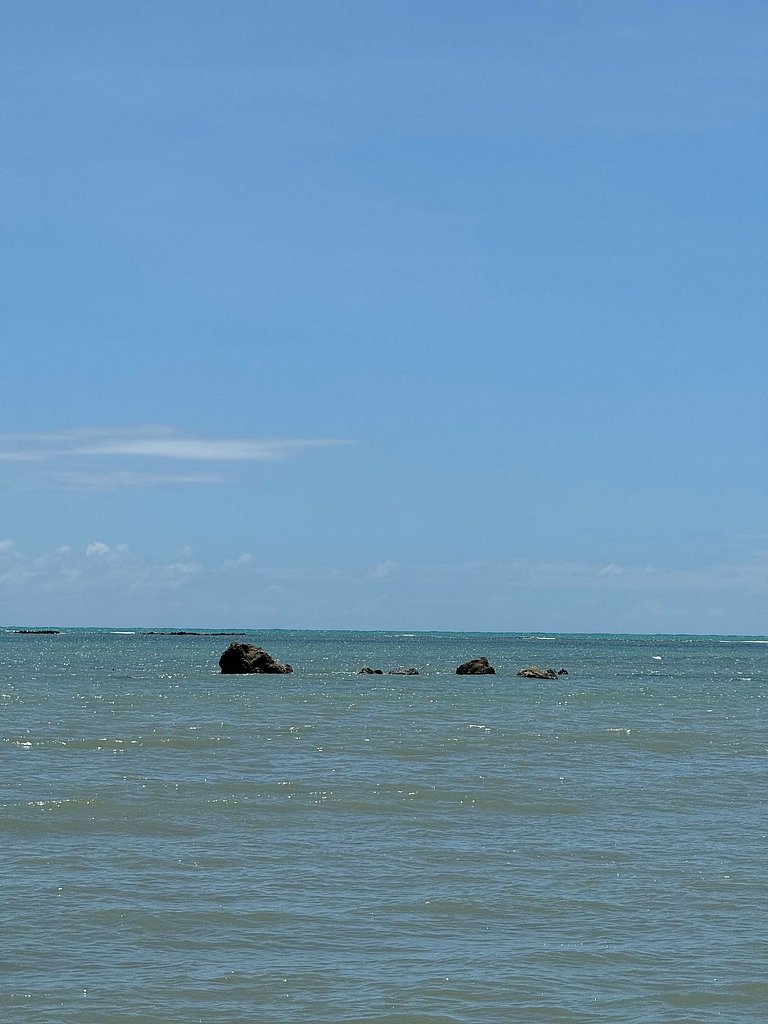 Beachfront House with Pool and Barbecue in Japaratinga