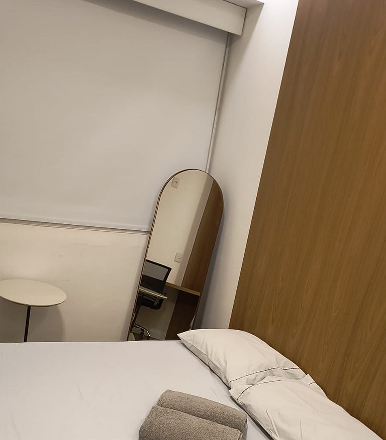 Flat beira-mar em Copacabana com ar condicionado