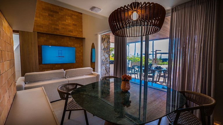 Luxury beachfront house at Praia do Marceneiro in Milagres