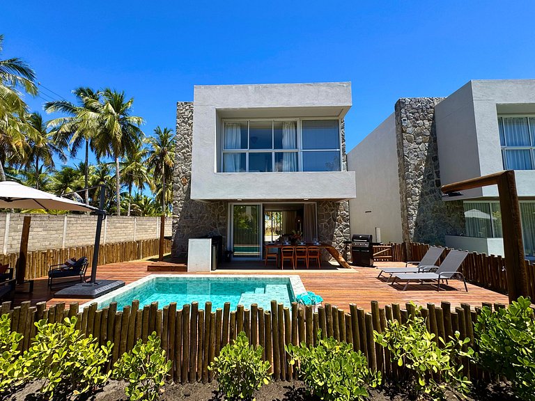 House with pool and barbecue in Milagres