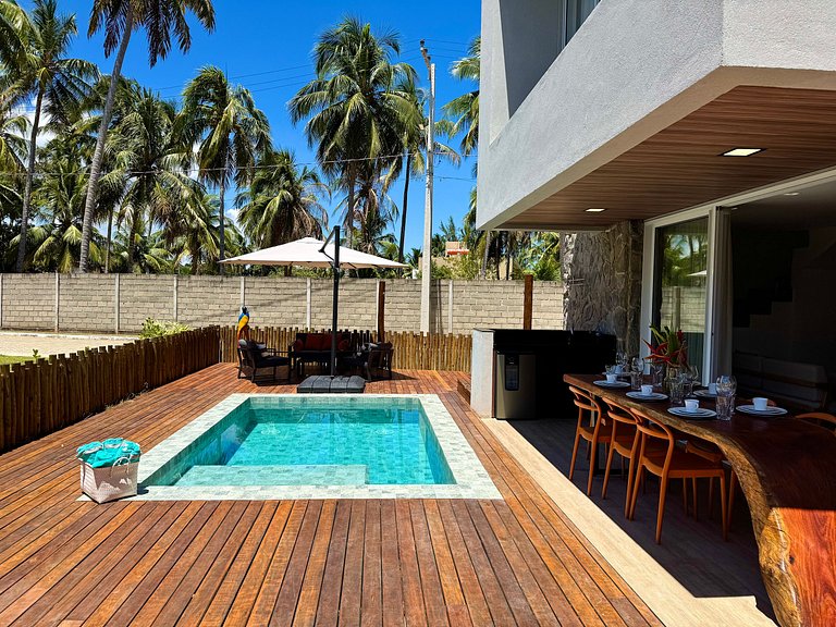 Casa de luxo no condomínio pé na areia na Praia Marceneiro
