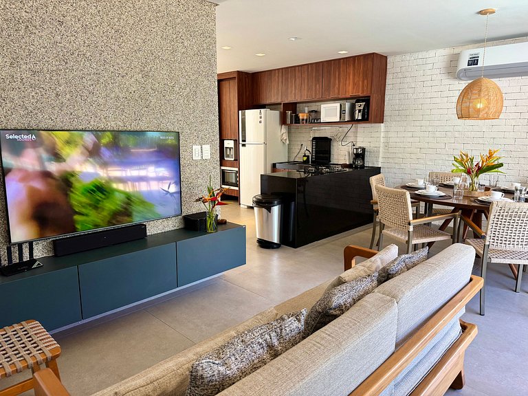 Casa de luxo no condomínio pé na areia na Praia Marceneiro