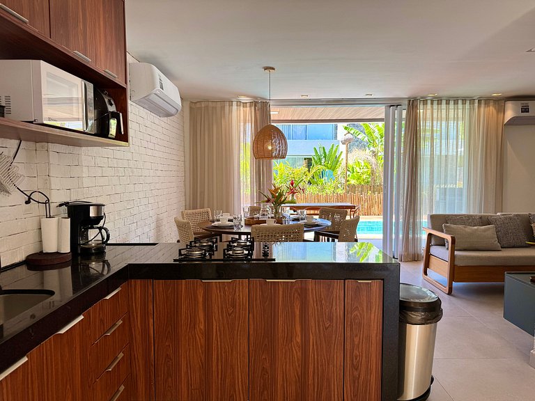 House with pool and barbecue in Milagres