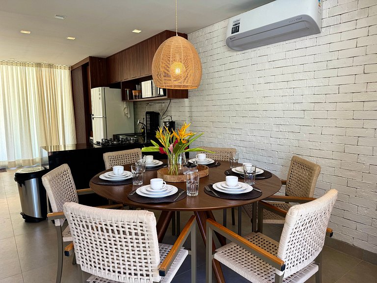 Casa de luxo no condomínio pé na areia na Praia Marceneiro