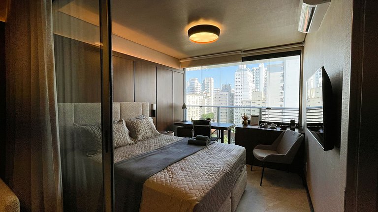 Ar condicionado, piscina, roupas de cama e muito mais