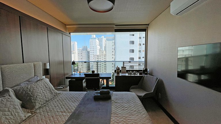 Ar condicionado, piscina, roupas de cama e muito mais