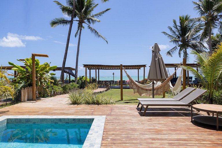 Casa de luxo pé na areia na Praia Marceneiro, Milagres