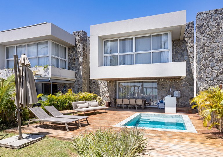 Casa de luxo pé na areia na Praia Marceneiro, Milagres