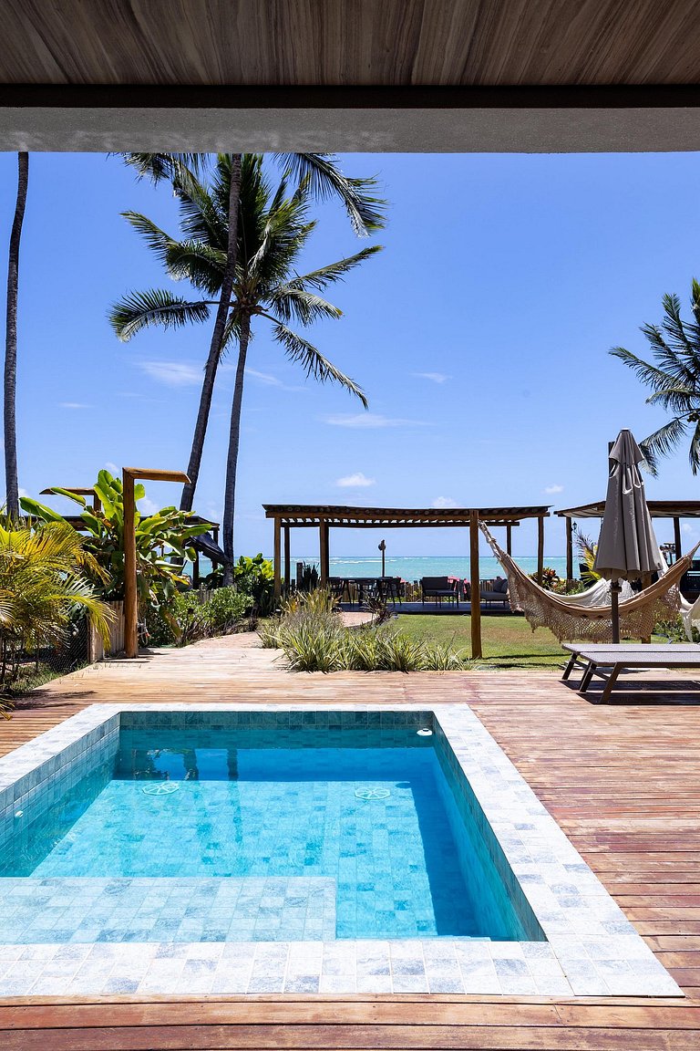 Casa de luxo pé na areia na Praia Marceneiro, Milagres