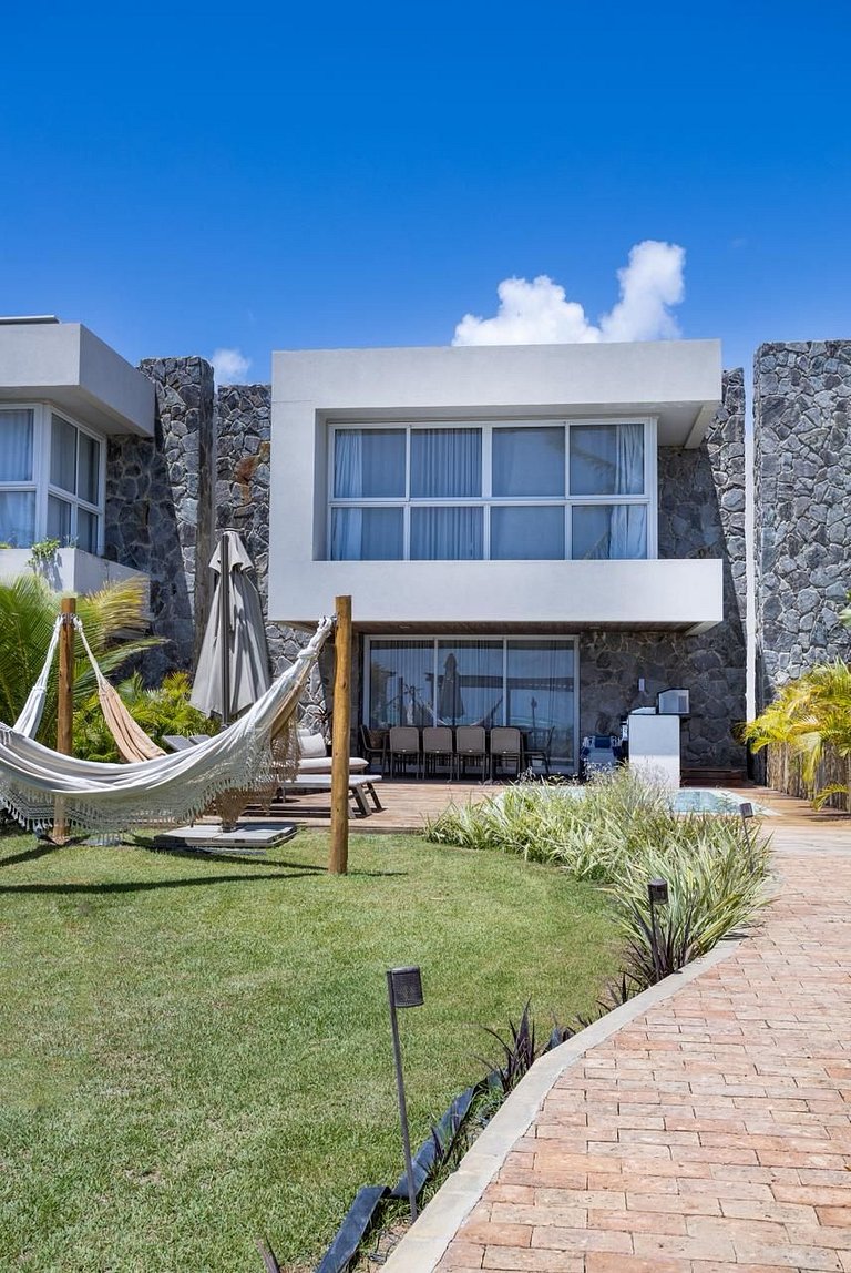 Casa de luxo pé na areia na Praia Marceneiro, Milagres