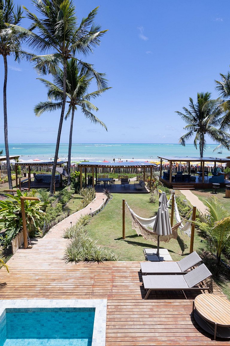 Casa de luxo pé na areia na Praia Marceneiro, Milagres