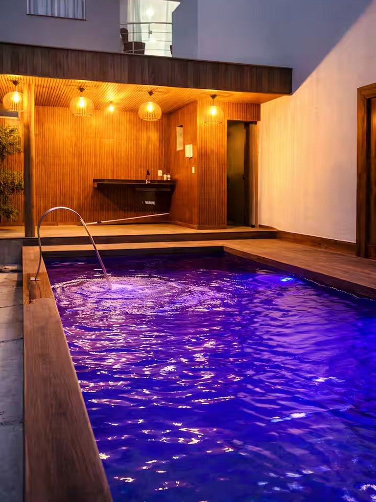 Apt in Taperapuã: pool, BBQ & A/C