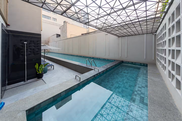 Apt Paraíso, 4 pessoas - Piscina, academia e wifi
