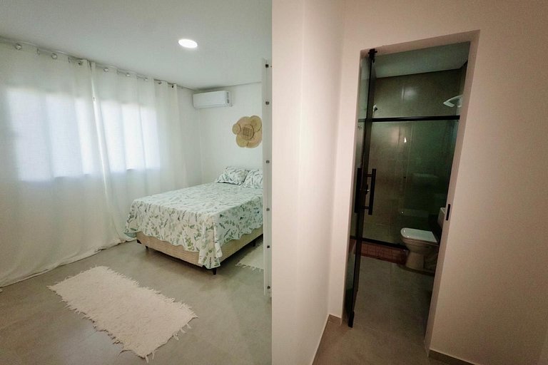 Apt em Taperapuã: piscina, churrasqueira e ar condicionado