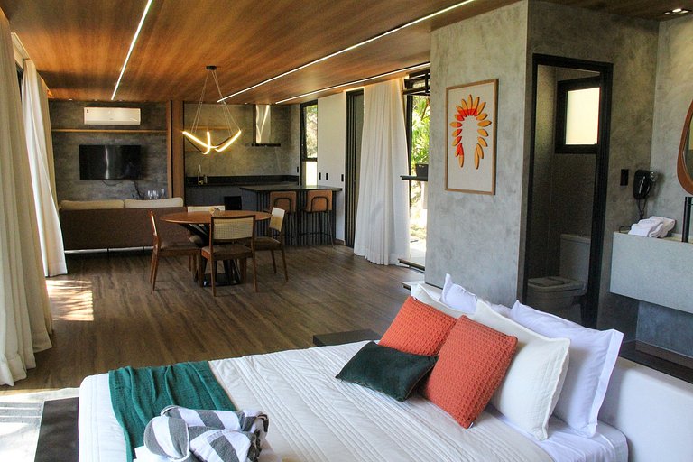 Romantic Chalet with Reservoir View in Igaratá
