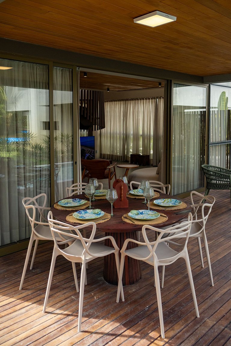 Casa de luxo no condomínio pé na areia Praia de Porto da Rua